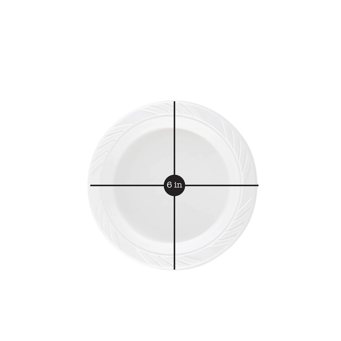 *BUY BULK* 6" plates Lightweight White Plastic Disposable