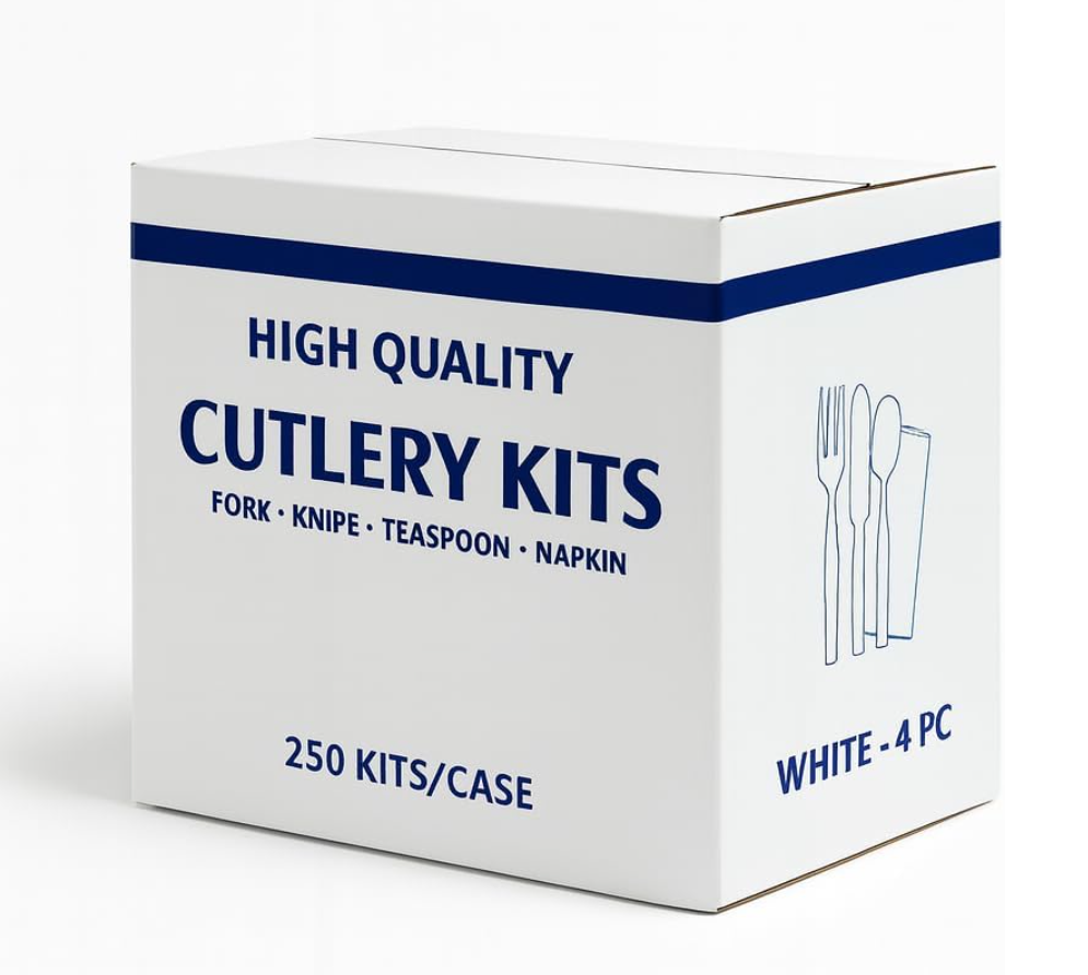 Plastic Cutlery Packets, 250 Count, Individually Wrapped, Black, Includes Knife Fork Spoon Napkin Salt Pepper, Bulk Disposable Silverware Sets